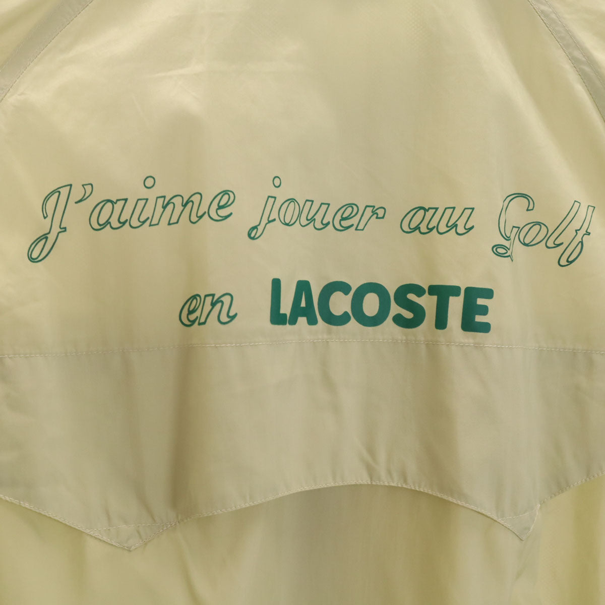CHEMISE LACOSTE シュミーズラコステ ウインドブレーカー 上下 セットアップ 4 ベージュ 裏メッシュ 収納袋付き メンズ
