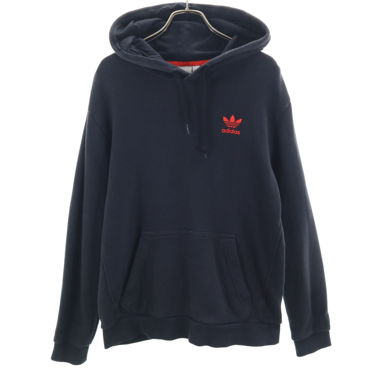 adidas Originals アディダスオリジナルス トレフォイルロゴ 長袖 スウェットパーカー S ブラック トランプ メンズ