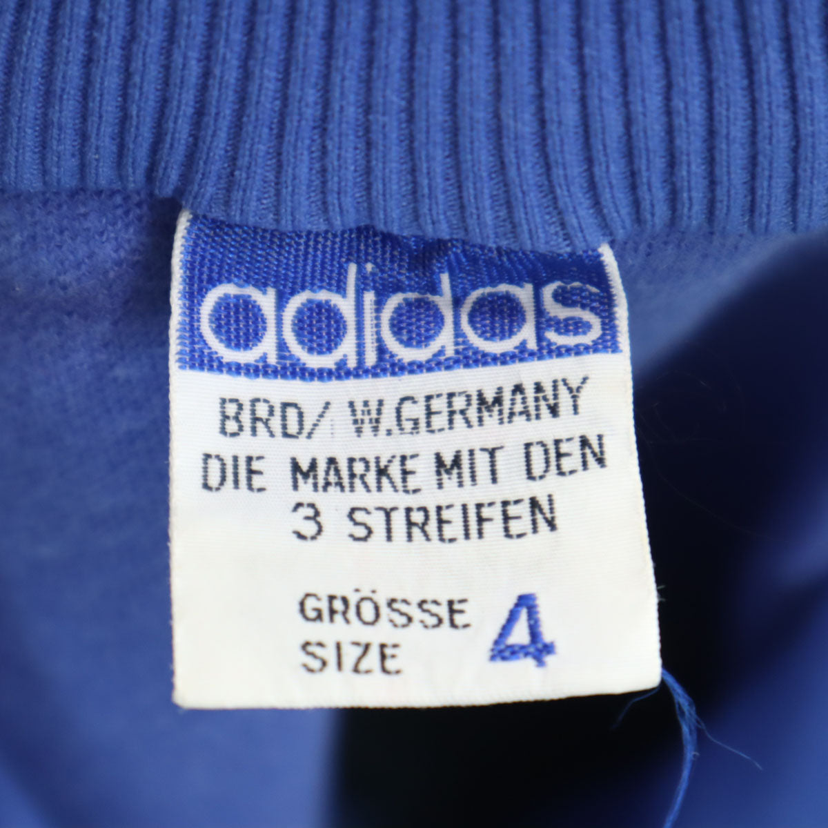 adidas アディダス 70s ヴィンテージ 西ドイツタグ デサント製 トラックジャケット 4 ブルー メンズ
