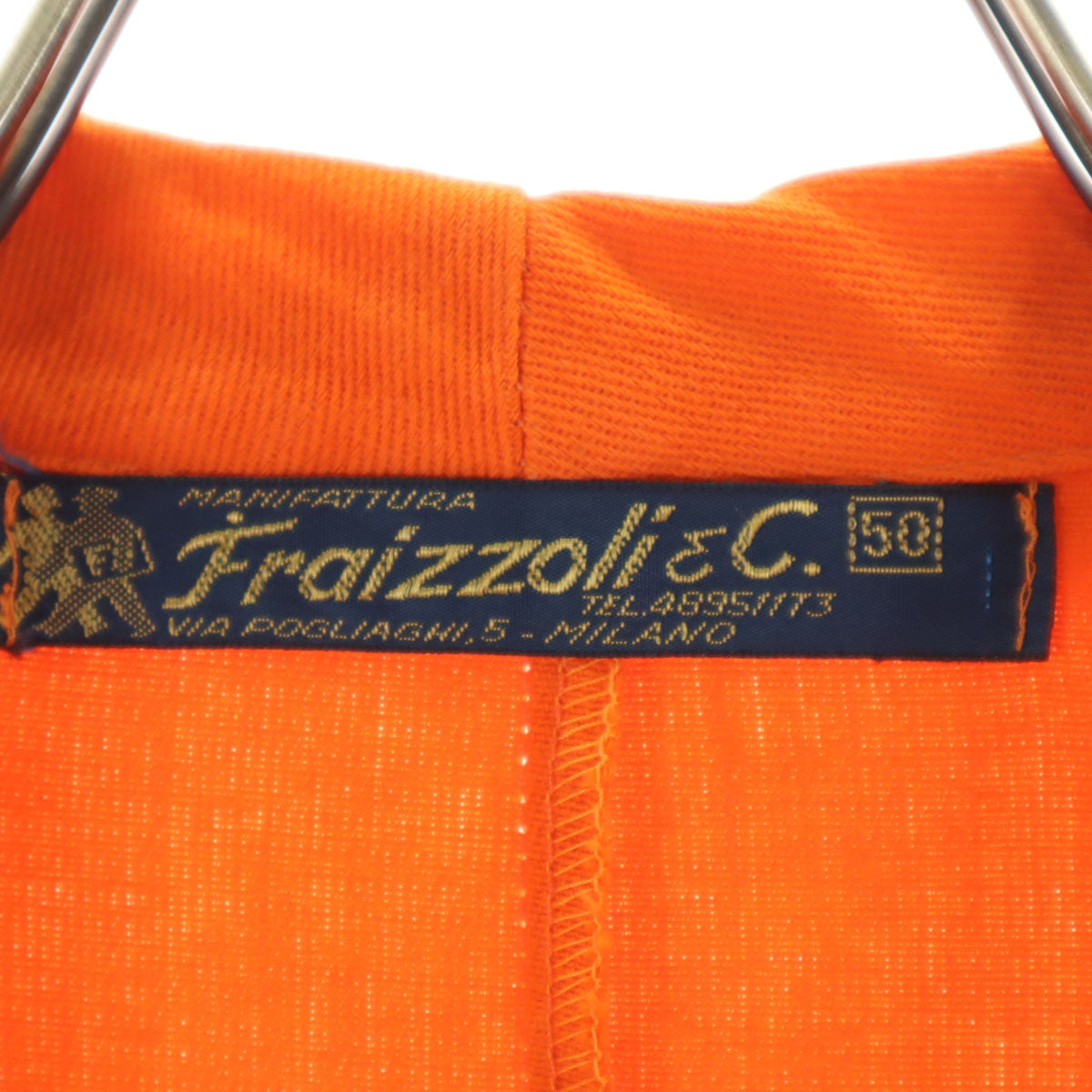 Fraizzoli フライツォーリ イタリア製 ワークジャケット 50 オレンジ メンズ