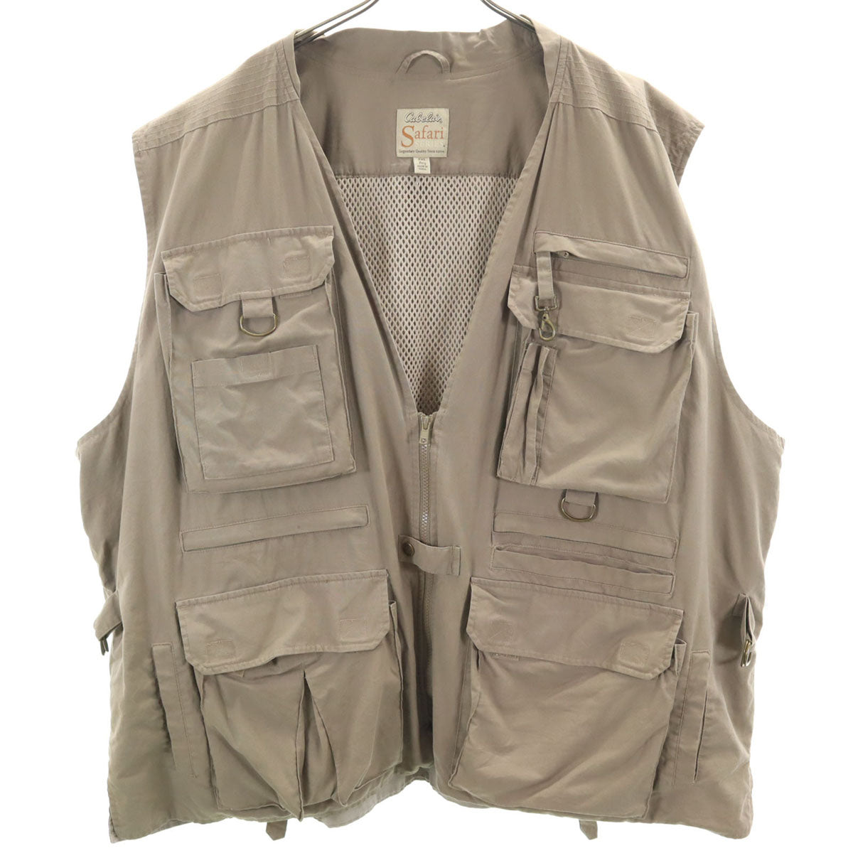 CABELA'S カベラス ビッグサイズ ノースリーブ フィッシング ベスト 4XL ベージュ サファリベスト メンズ
