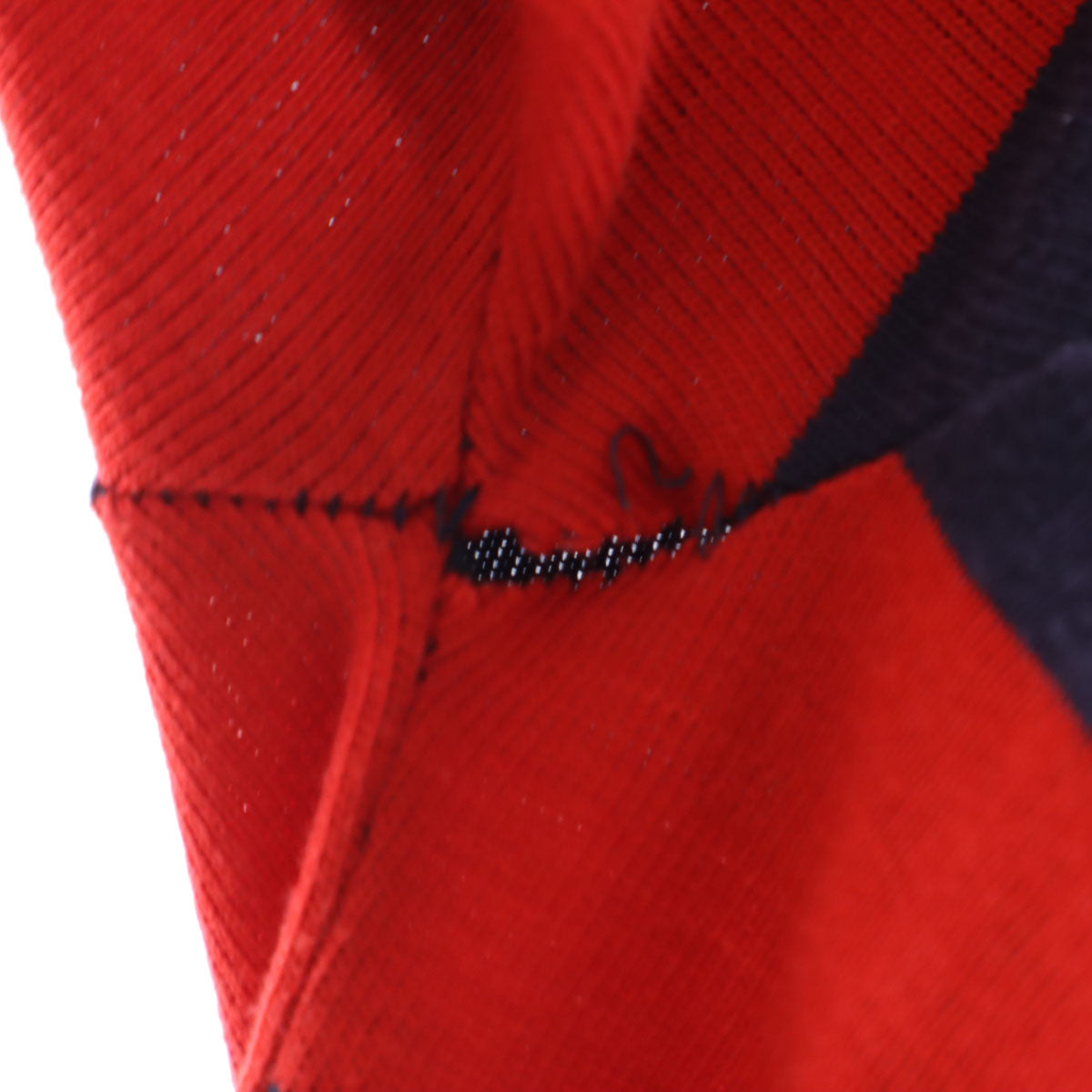 CAMPUS キャンパス 80s ヴィンテージ USA製 ボーダー柄 長袖 ポロシャツ XL レッド メンズ