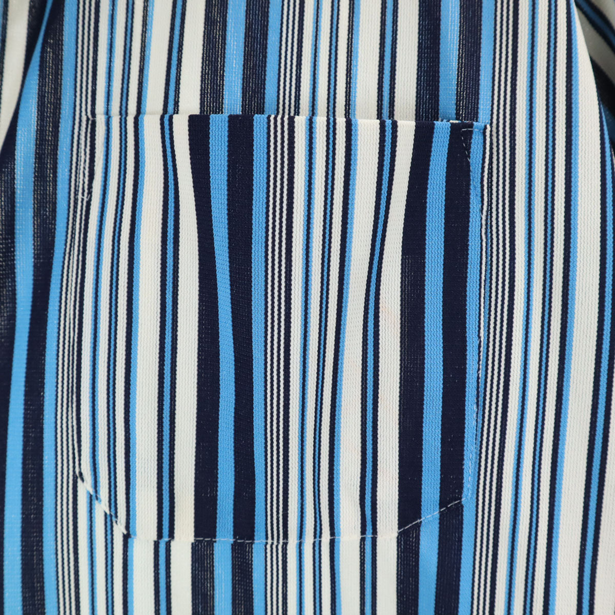 ダーウィン 60s 70s ヴィンテージ 日本製 ストライプ柄 長袖 ボックスカット シャツ ブルー メンズ