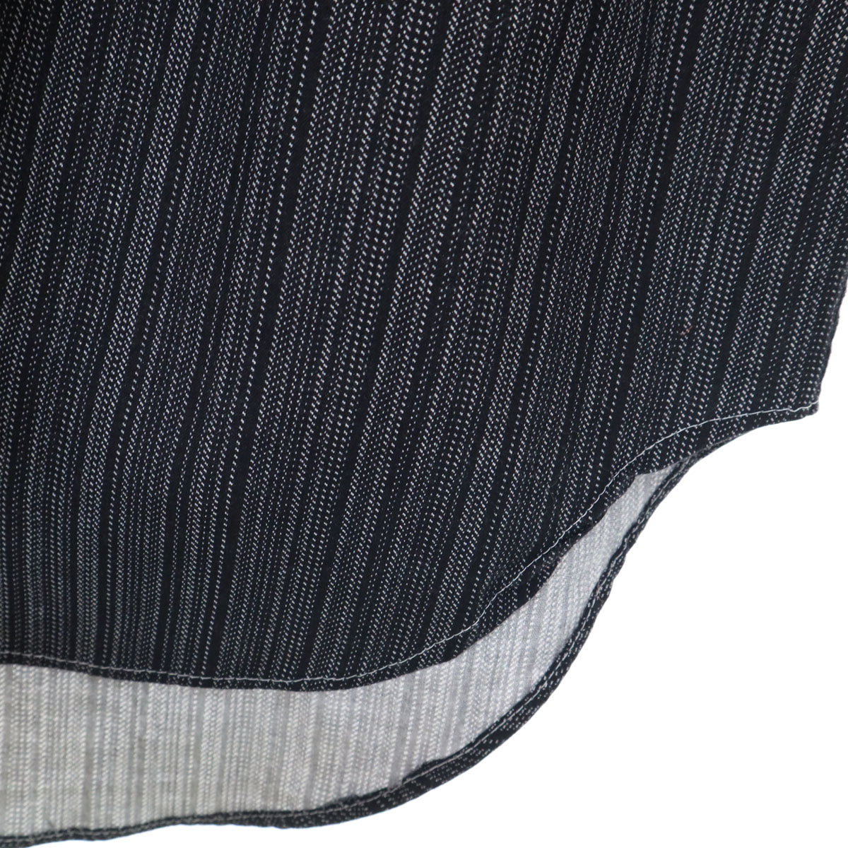 L&M FORMALS 70s ヴィンテージ ストライプ柄 長袖 ツートンカラー プリーツ ドレスシャツ グレー メンズ