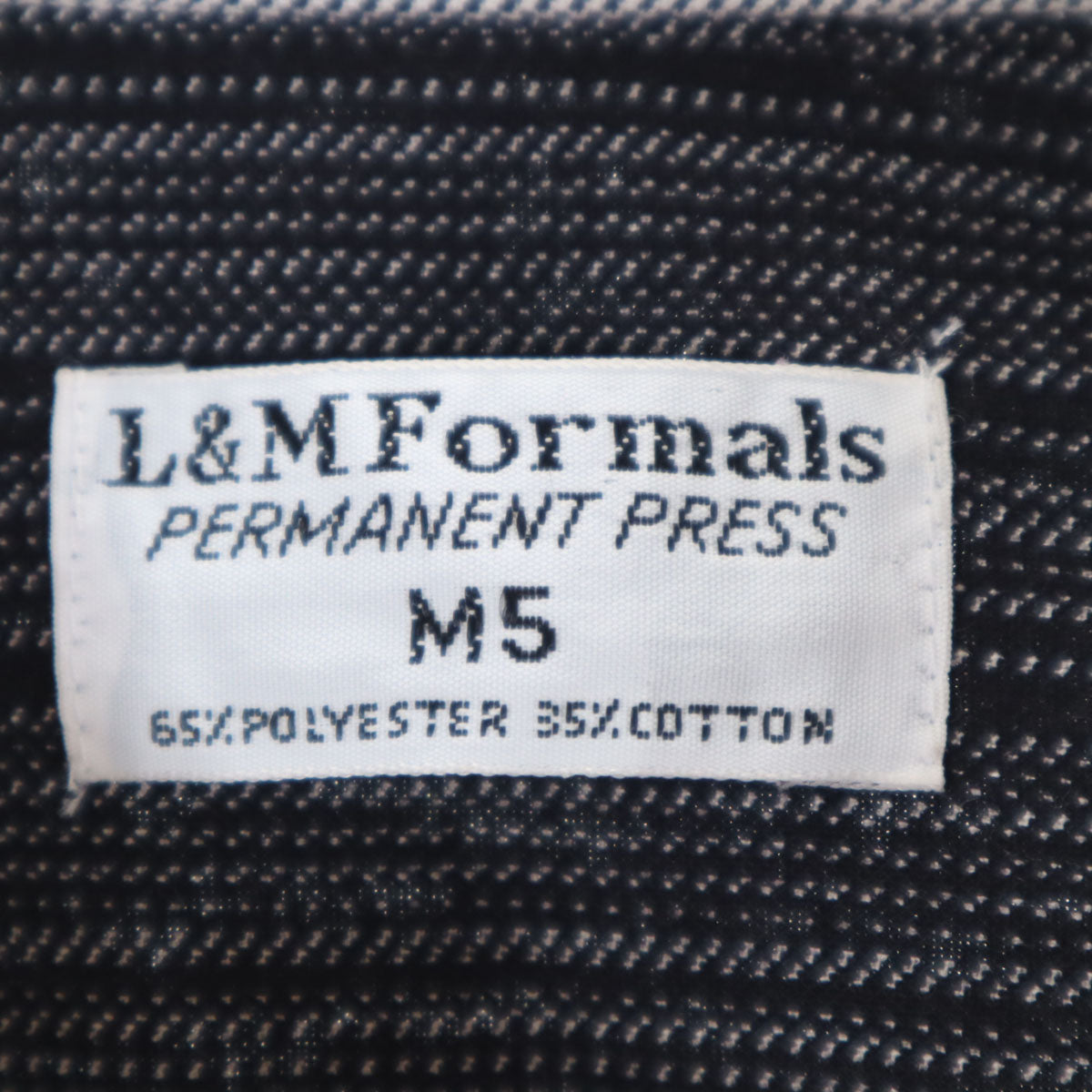 L&M FORMALS 70s ヴィンテージ ストライプ柄 長袖 ツートンカラー プリーツ ドレスシャツ グレー メンズ