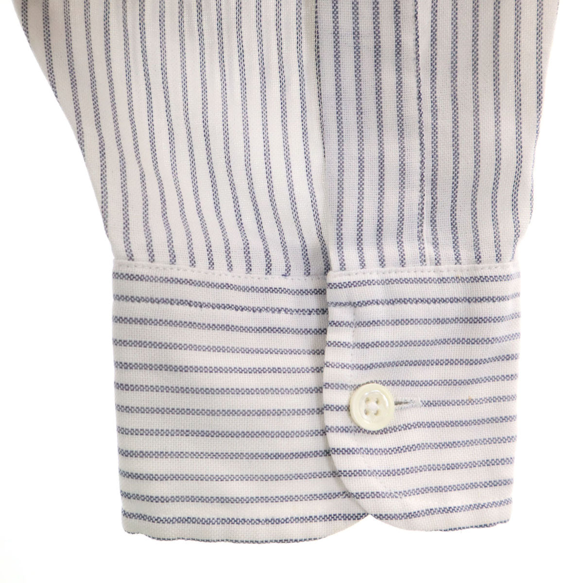 Chaps by Ralph Lauren チャップスバイラルフローレン 70s ヴィンテージ ストライプ柄 長袖 ボタンダウンシャツ 151/2 ホワイト コットンシャツ メンズ