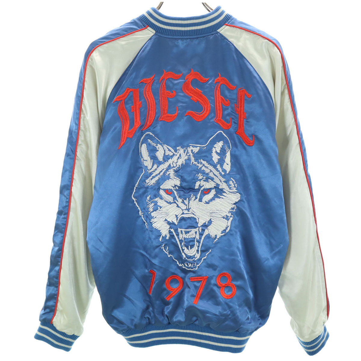 DIESEL ディーゼル リバーシブル スカジャン S ブルー メンズ