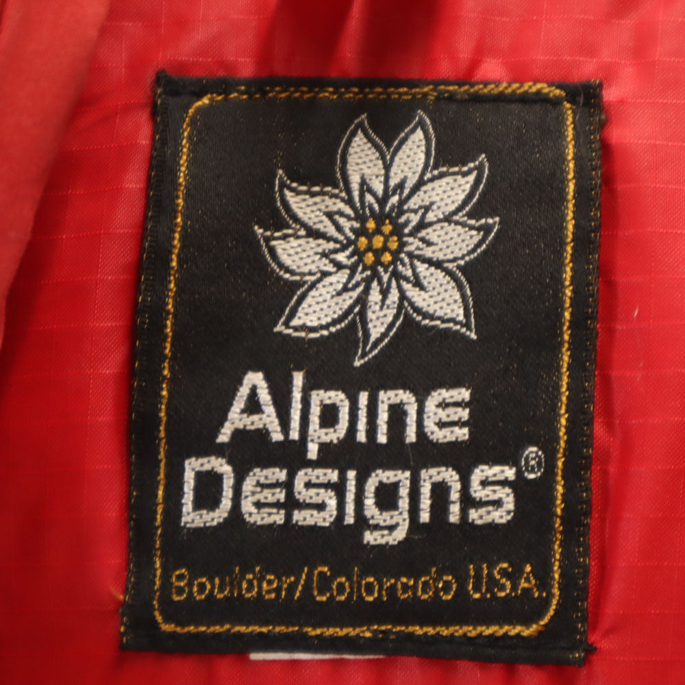 Alpine DESIGN アルパインデザイン 80s 90s オールド ダウンジャケット 赤 メンズ