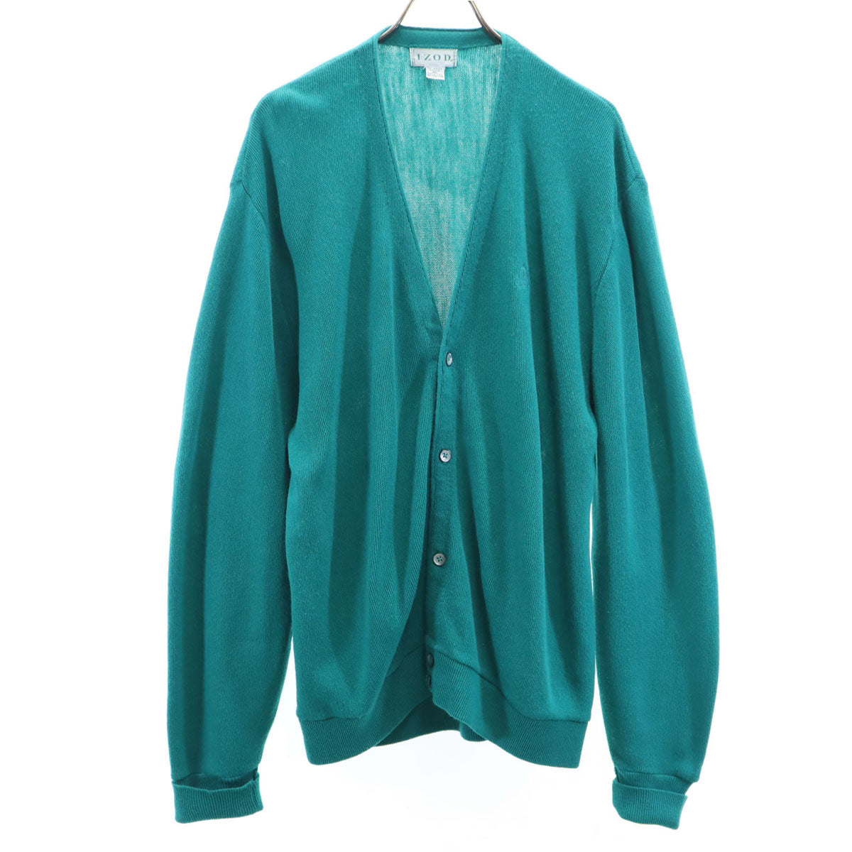 IZOD アイゾッド 90s オールド USA製 長袖 カーディガン XL グリーン メンズ