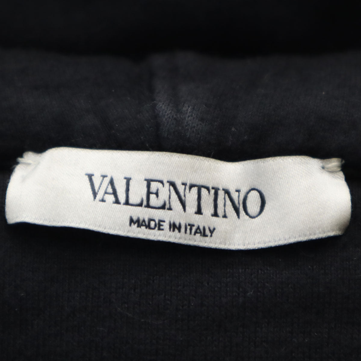 VALENTINO ヴァレンティノ イタリア製 長袖 ジップパーカー S ブラック メンズ
