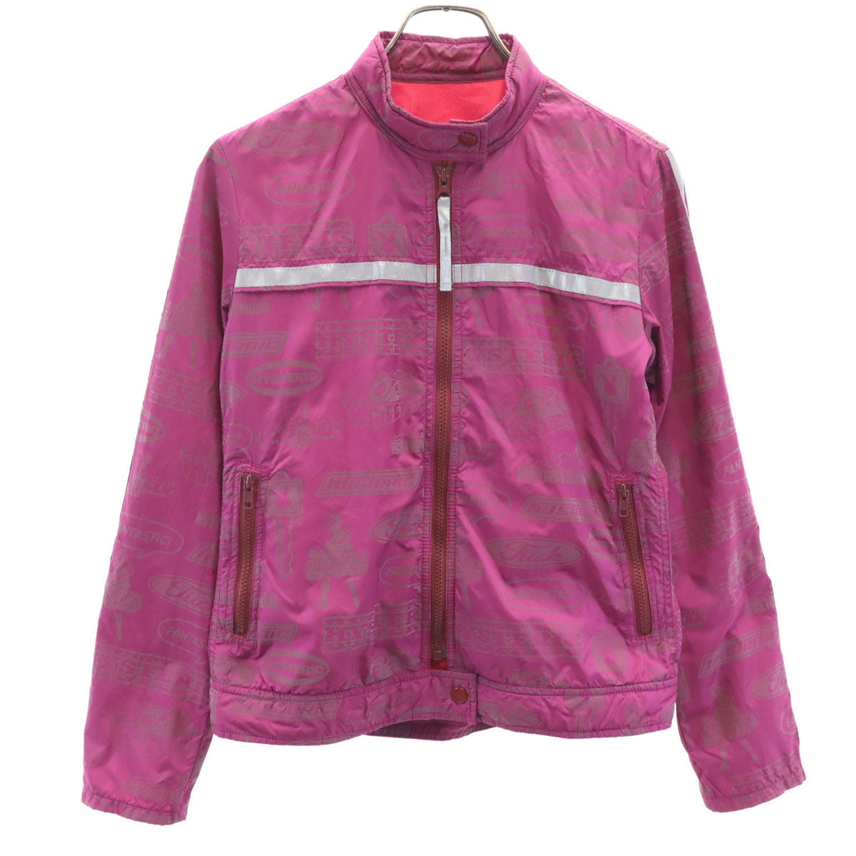 HYSTERICS ヒステリックス 総柄 ナイロンジャケット free ピンク レディース