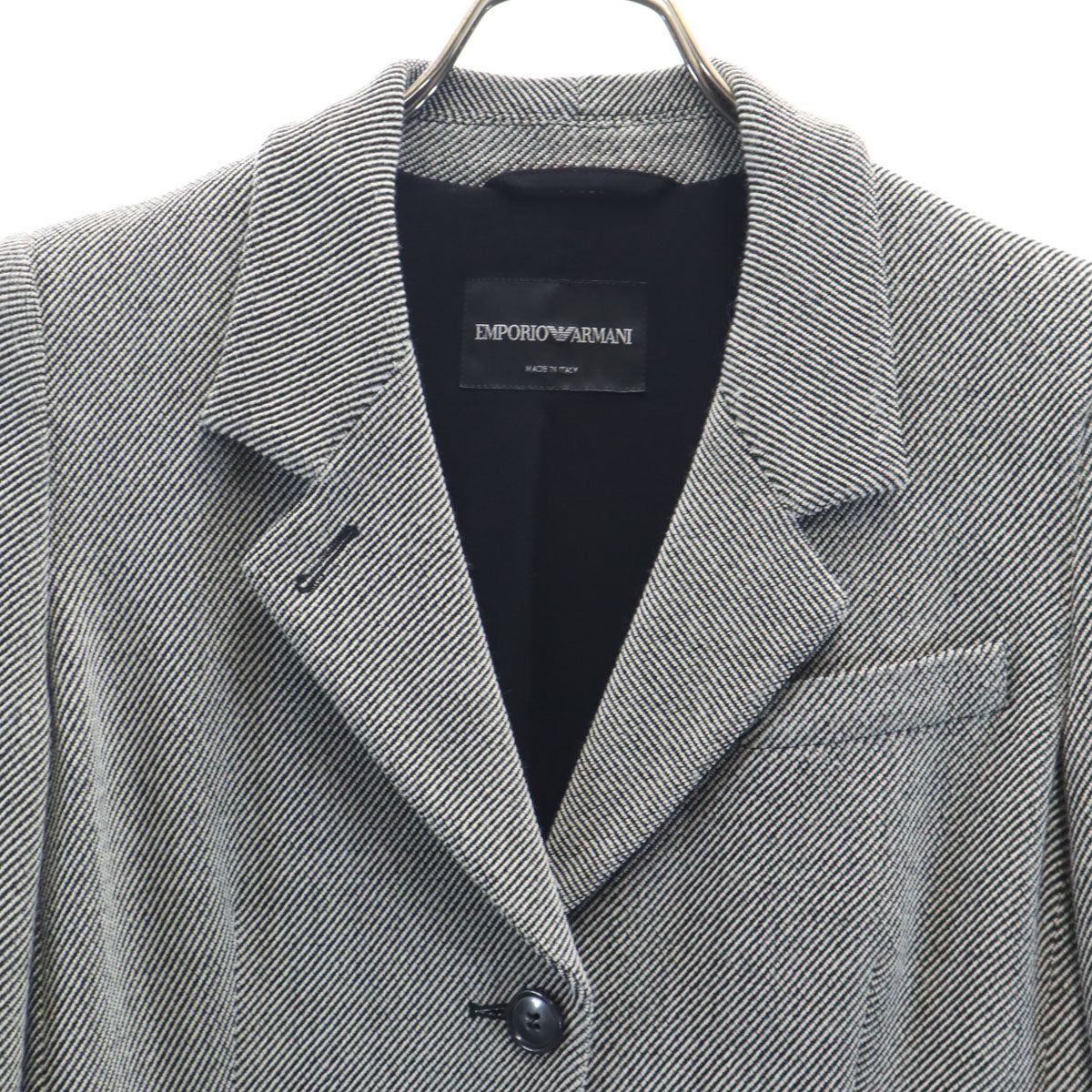 Emporio Armani エンポリオアルマーニ イタリア製 テーラードジャケット 42 グレー レディース