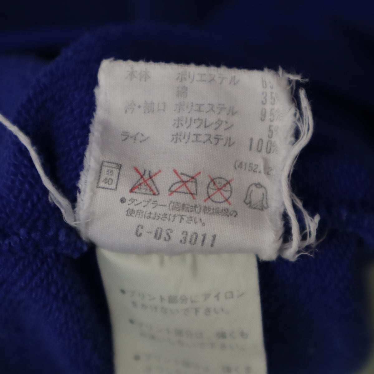 adidas アディダス 80s ヴィンテージ デサント製 トレフォイルロゴ 長袖 ハーフジップ スウェット M-L ブルー メンズ