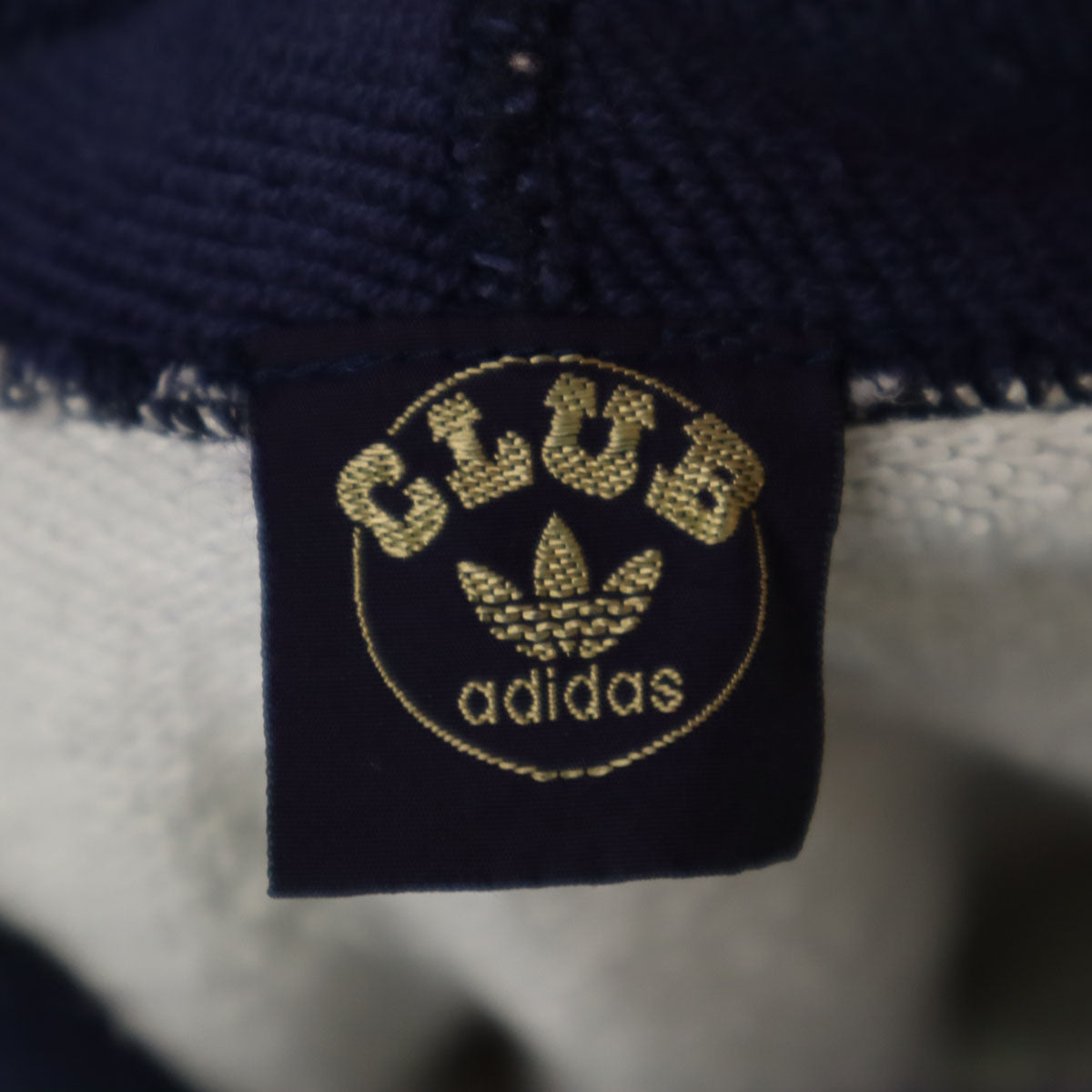 adidas アディダス 70s 80s ヴィンテージ デサント製 トレフォイルロゴ 長袖 ツートンカラー ラグラン ワンポイント刺繍 ジップパーカー L グレー メンズ