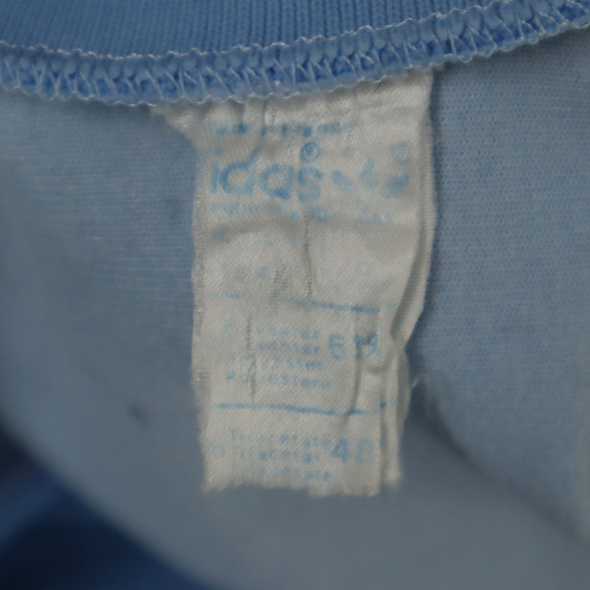 adidas アディダス 70s ヴィンテージ フランス製 PRESTILジップ VENTEX トレフォイルロゴ トラックジャケット ライトブルー メンズ