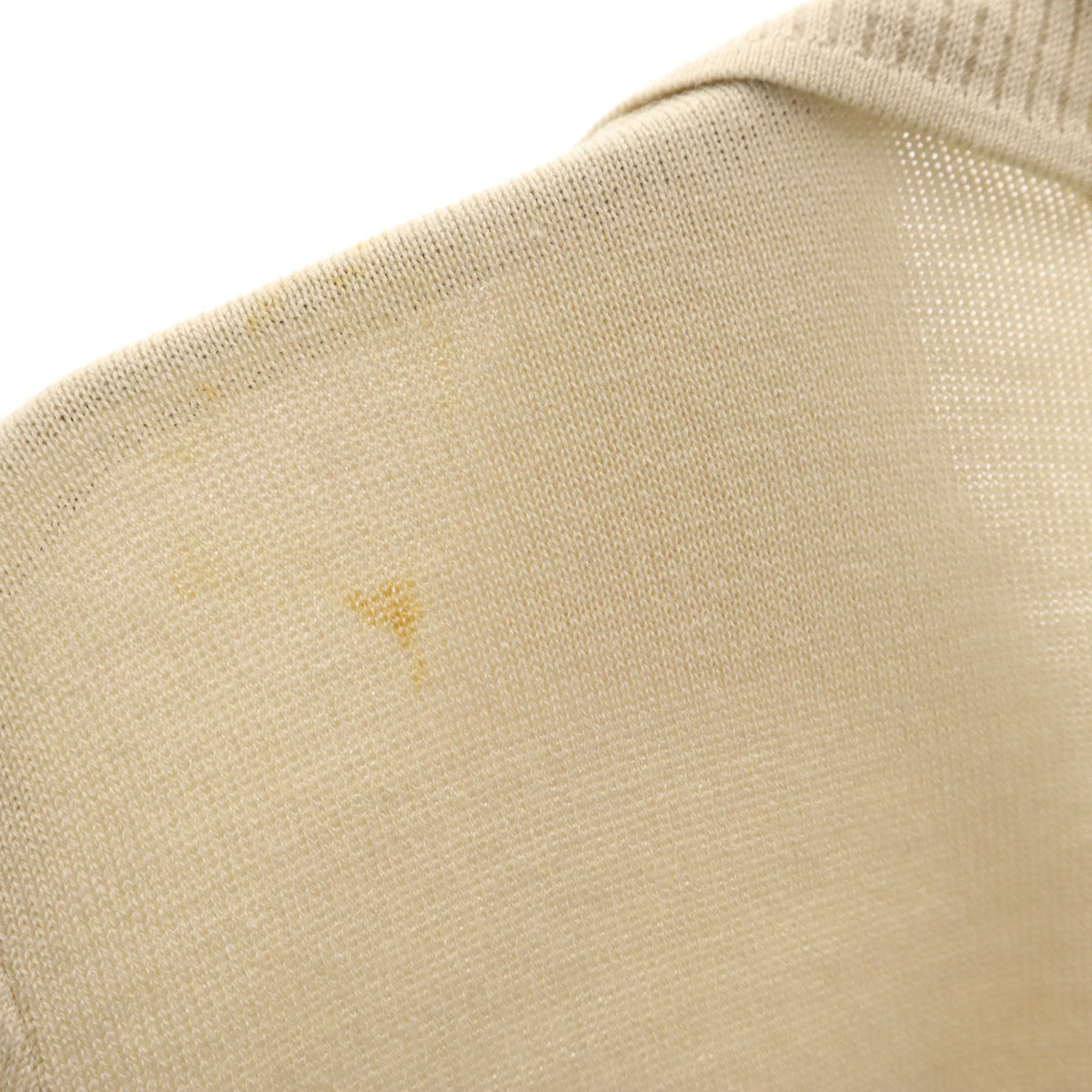 Valentino Garavani ヴァレンティノガラヴァーニ イタリア製 ウール100% 半袖 オープンカラー セーター 38/4 ベージュ系 ニット レディース