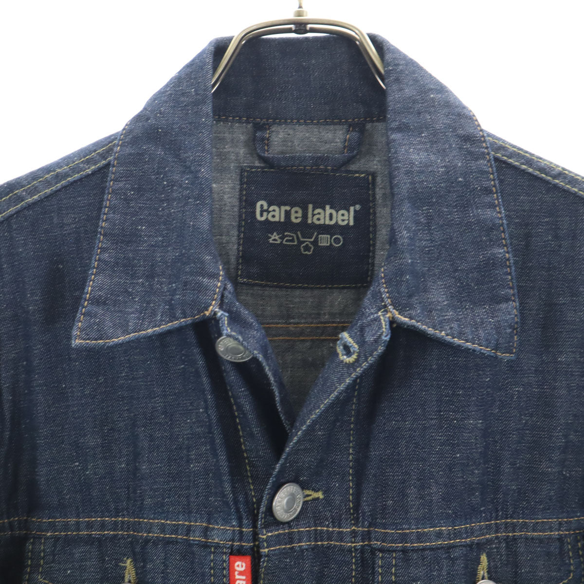 CARE LABEL ケアレーベル イタリア製 デニムジャケット XS インディゴ ジージャン トラッカー メンズ