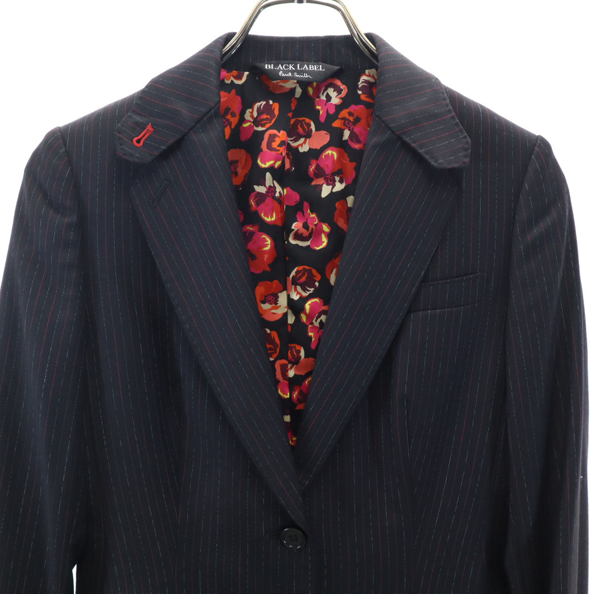 Paul Smith BLACK LABEL ポールスミス ブラックレーベル ウールブレンド テーラードジャケット 38 ブラック レディース