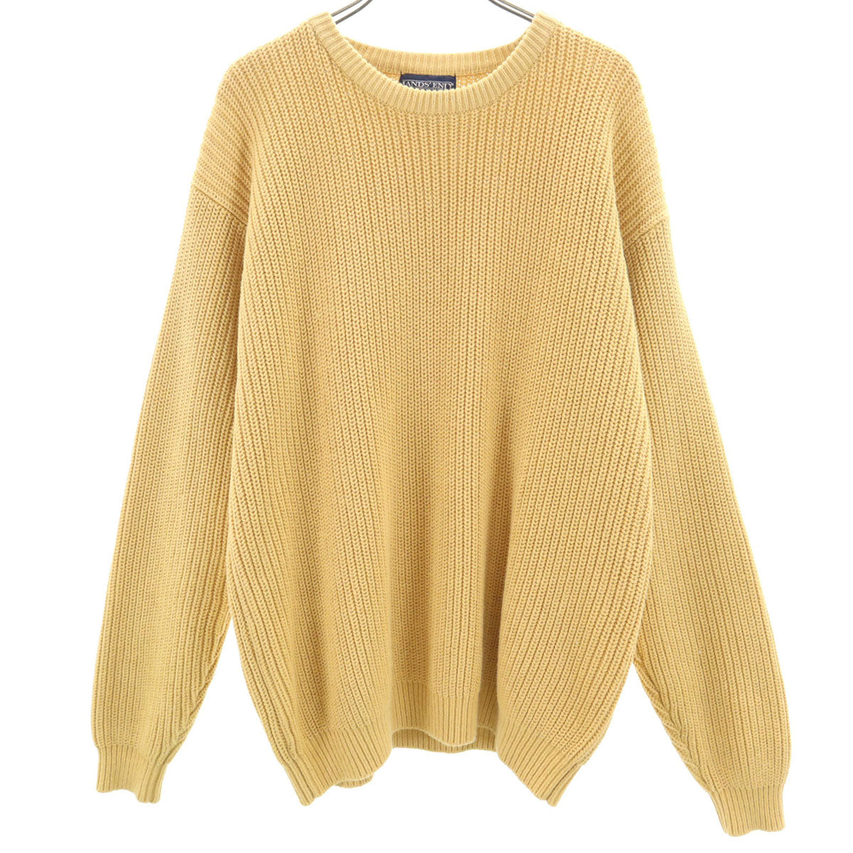 LANDS' END ランズエンド 90s オールド 長袖 セーター M マスタード ニット レディース