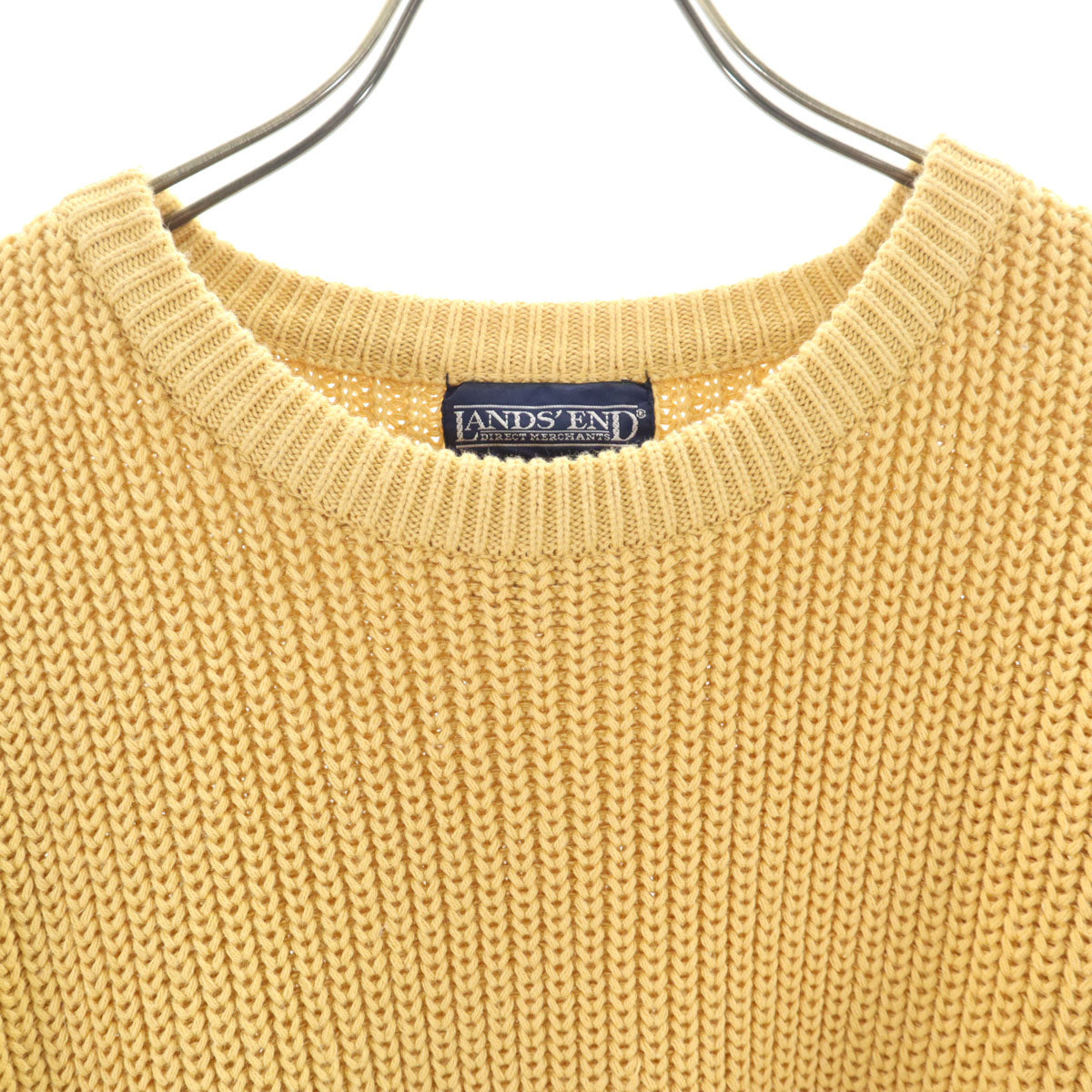 LANDS' END ランズエンド 90s オールド 長袖 セーター M マスタード ニット レディース