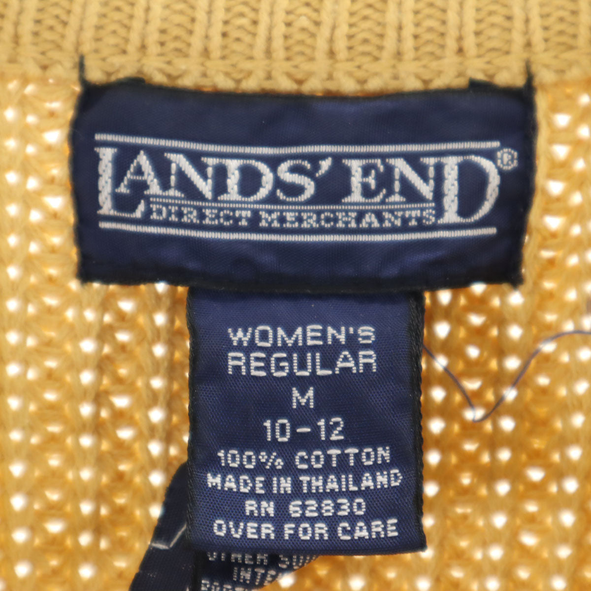 LANDS' END ランズエンド 90s オールド 長袖 セーター M マスタード ニット レディース