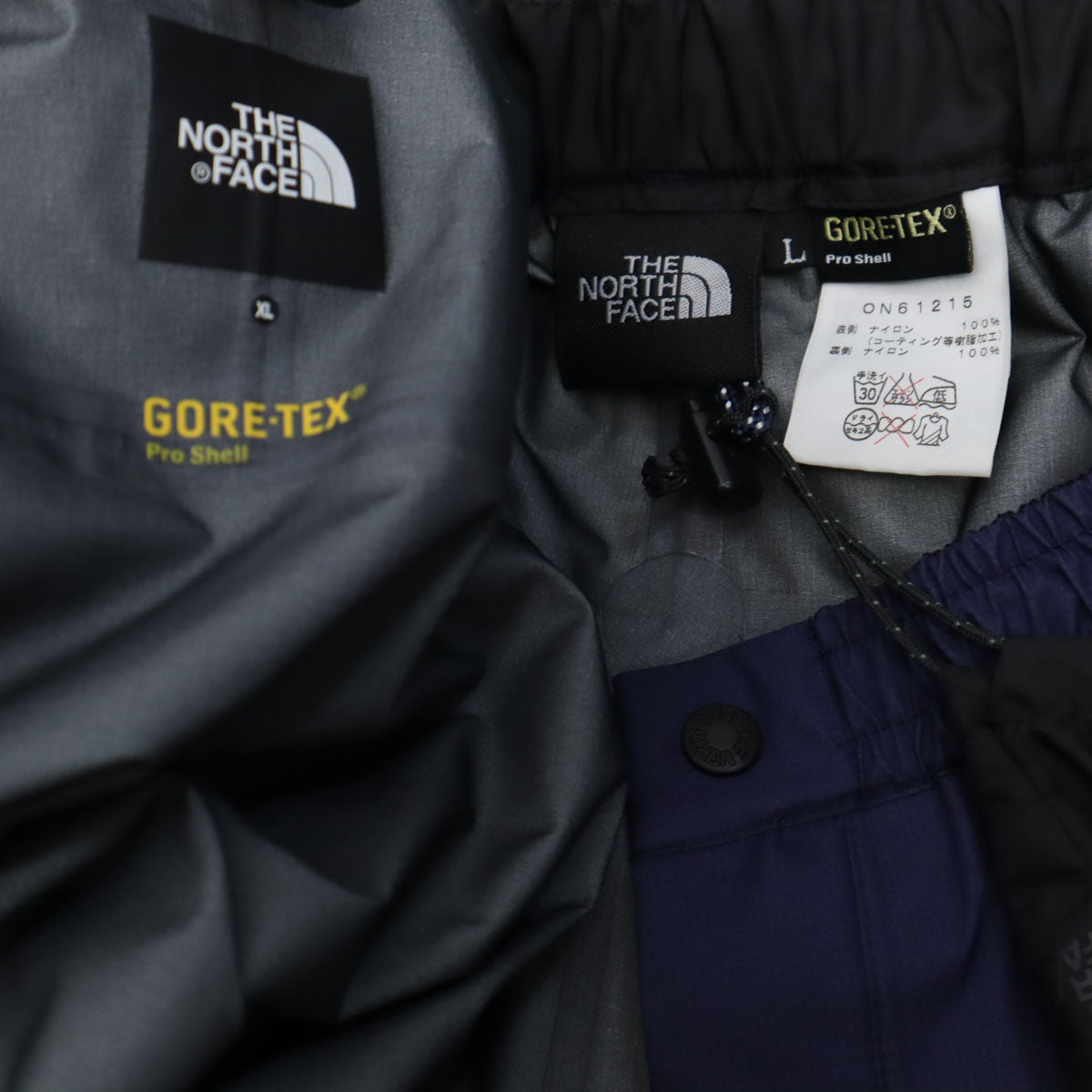THE NORTH FACE ザノースフェイス GORE-TEX ナイロンジャケット 上下 セットアップ L グリーン メンズ