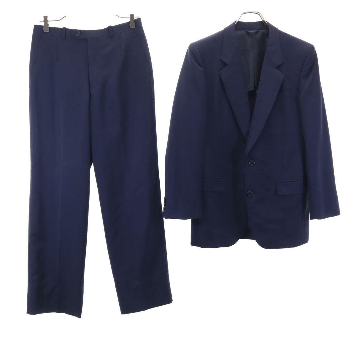 LANVIN ランバン 90s オールド スーツ 上下 セットアップ H48-25-79 ネイビー メンズ