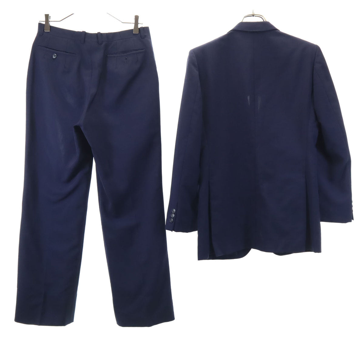 LANVIN ランバン 90s オールド スーツ 上下 セットアップ H48-25-79 ネイビー メンズ