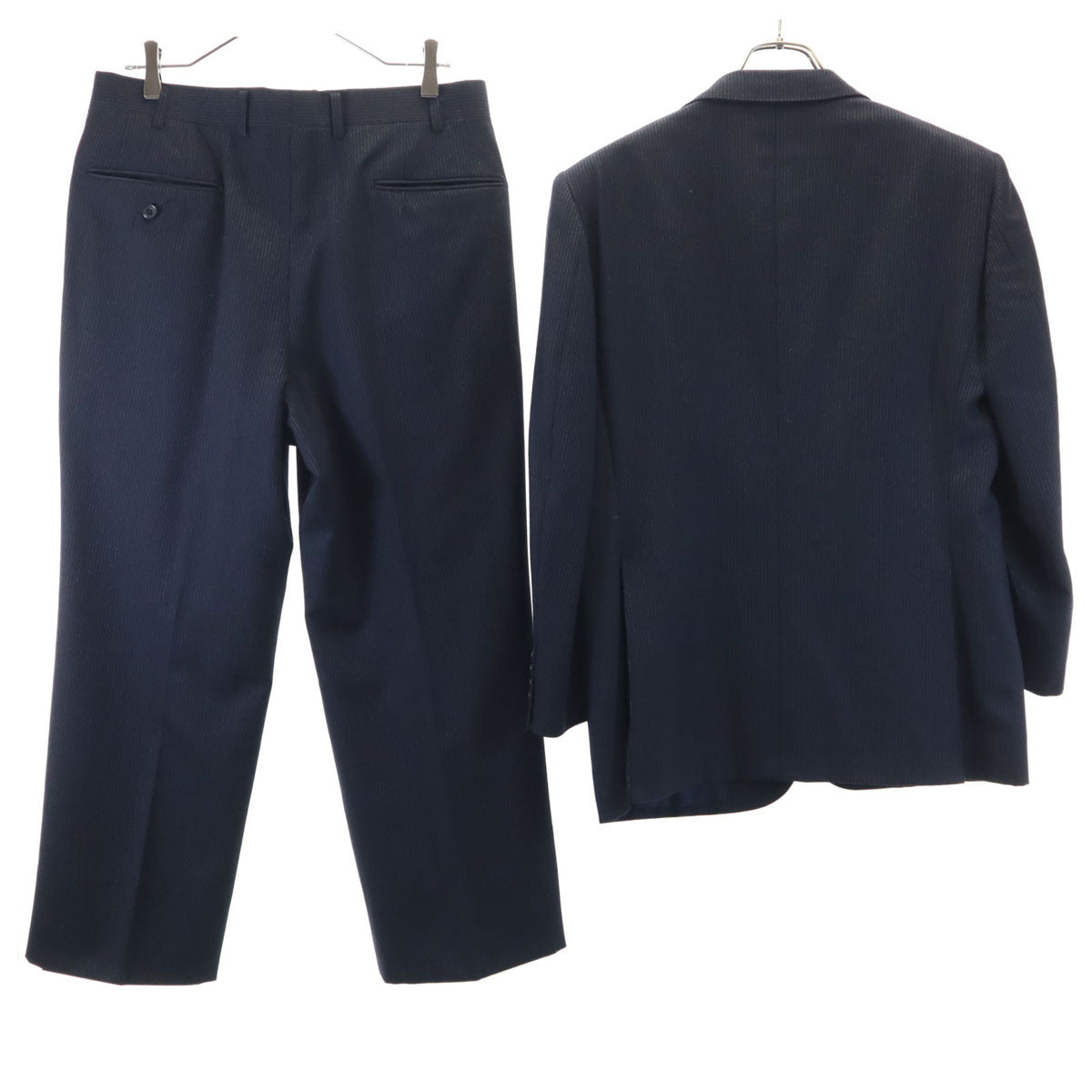 Burberrys バーバリーズ 90s オールド 日本製 ストライプ柄 スーツ 上下 セットアップ 94-84-165 ブラック メンズ