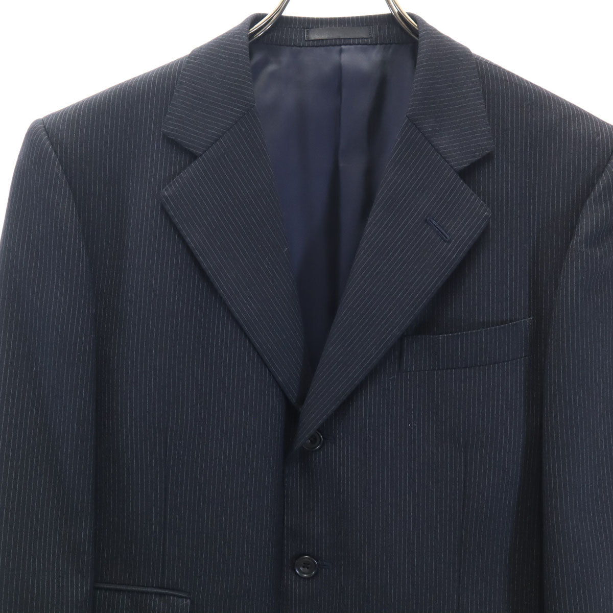 Burberrys バーバリーズ 90s オールド 日本製 ストライプ柄 スーツ 上下 セットアップ 94-84-165 ブラック メンズ