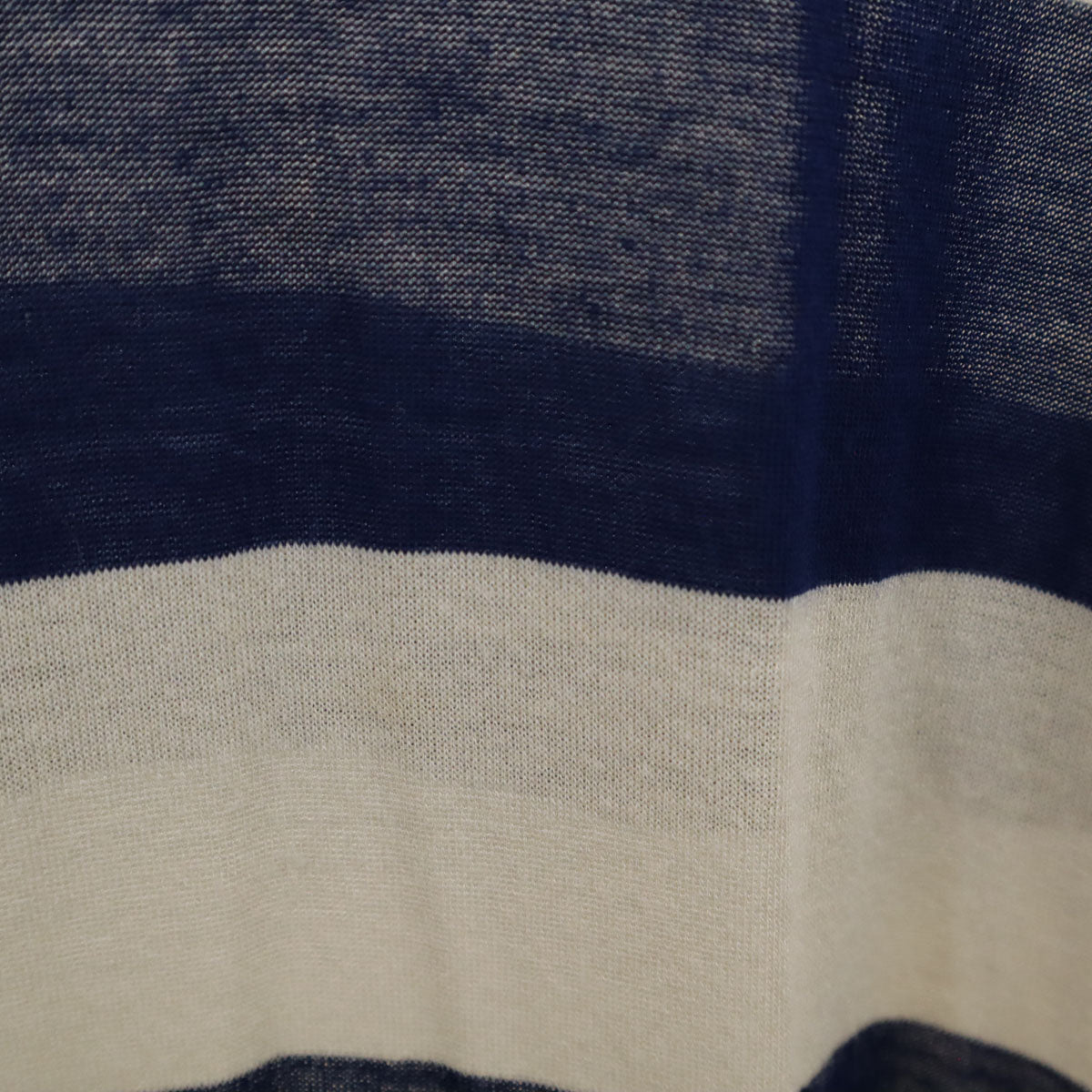 LIMI feu リミフゥ 日本製 ボーダー柄 長袖 Tシャツ S ブルー ロンT レディース