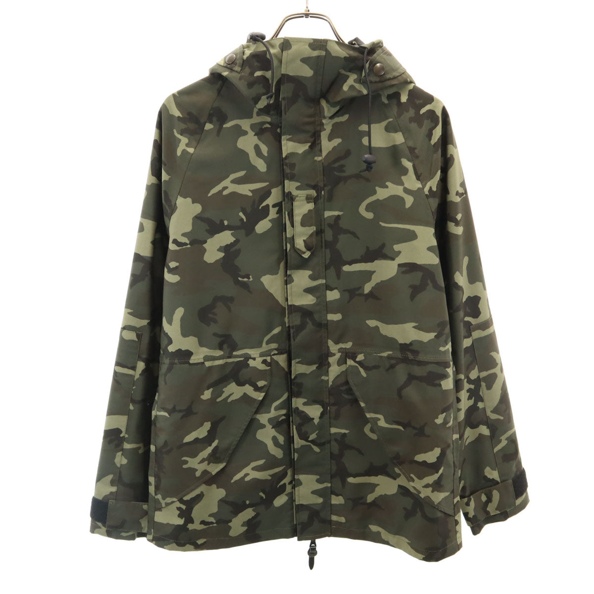 AKM エイケイエム 日本製 迷彩柄 カモフラ マウンテンパーカー L カーキ メンズ