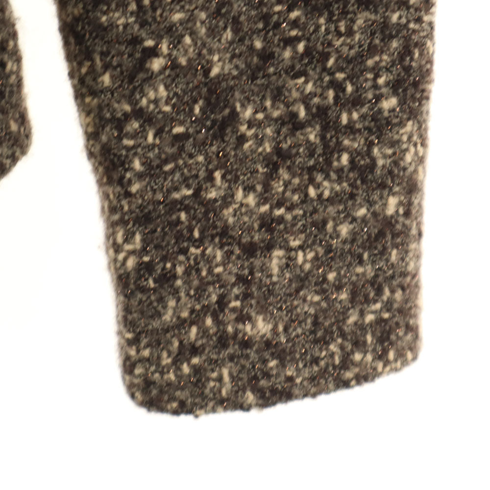 ユーバイウンガロ 日本製 ショールカラー ツイード ジャケット 36 ブラウン系 U by ungaro レディース