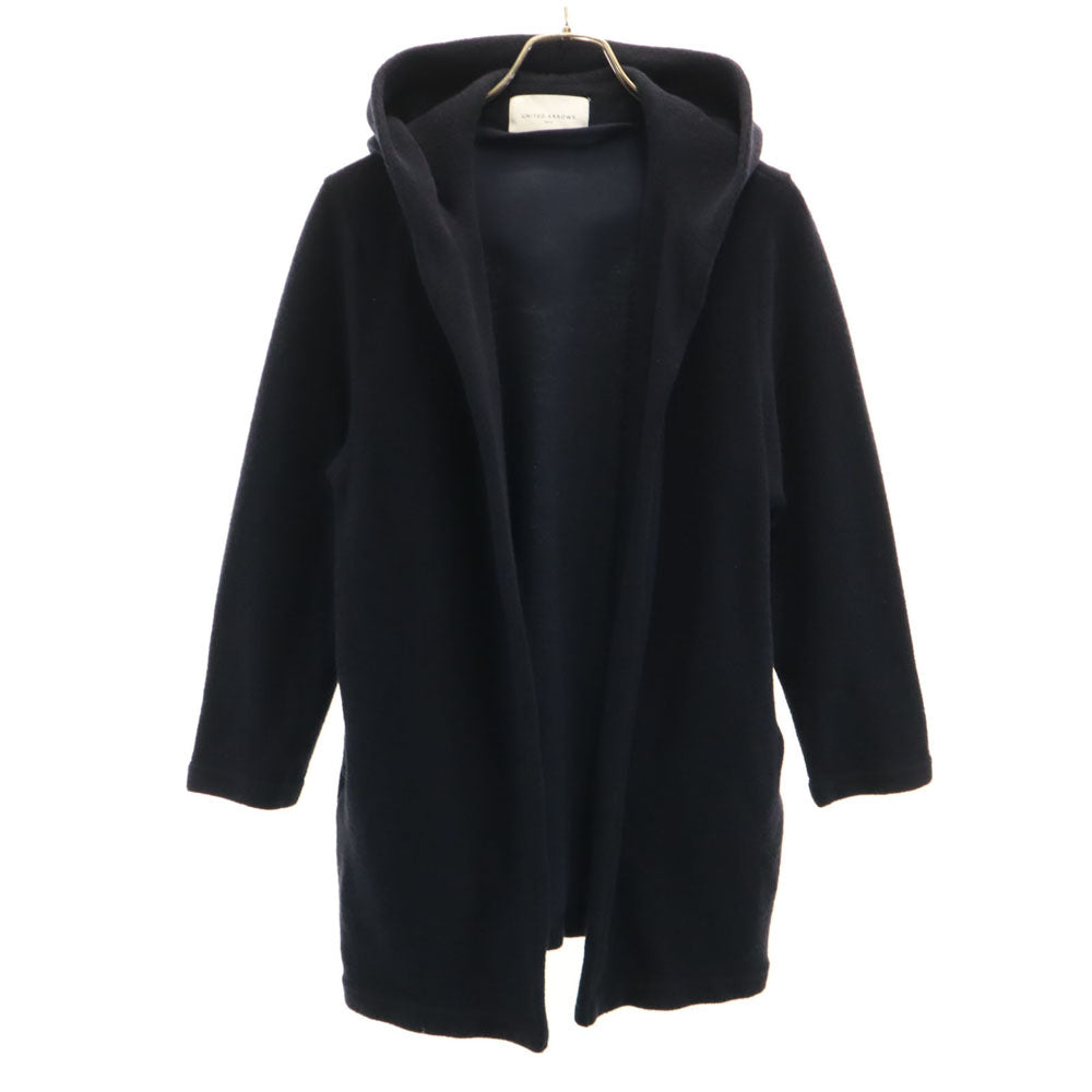 UNITED ARROWS ユナイテッドアローズ 日本製 長袖 パイル地 カーディガン ネイビー レディース