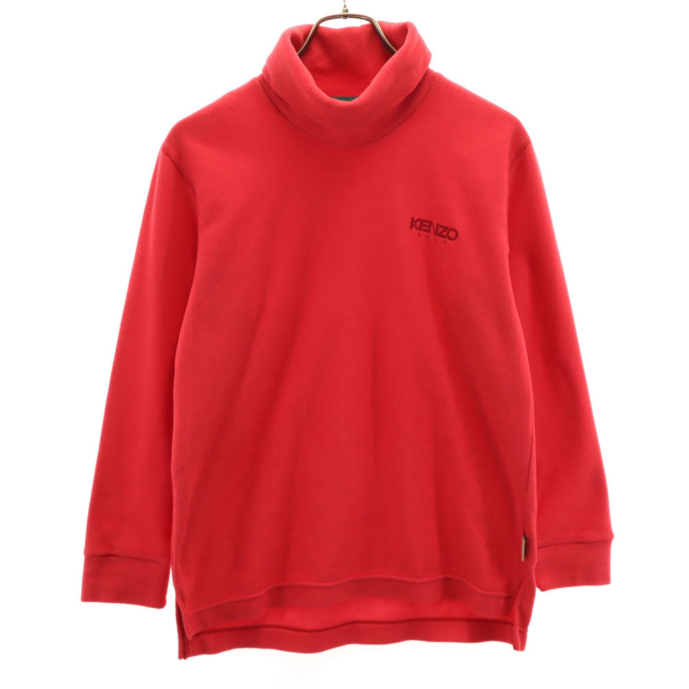 KENZO GOLF ケンゾーゴルフ 90s オールド 長袖 タートルネック フリース Tシャツ 1 レッド メンズ
