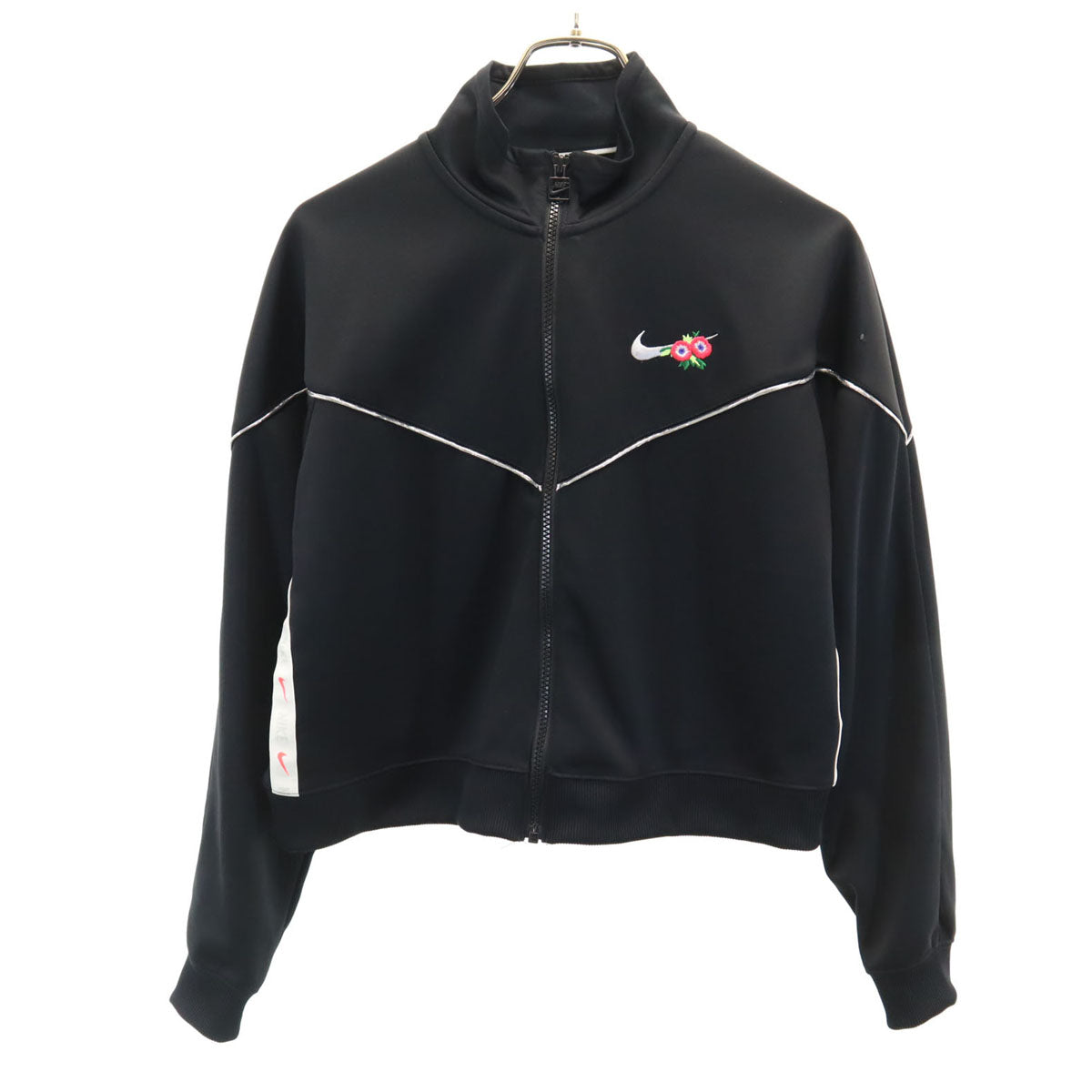 NIKE ナイキ ショート丈 トラックジャケット XL ブラック トレーニング ジャージ レディース