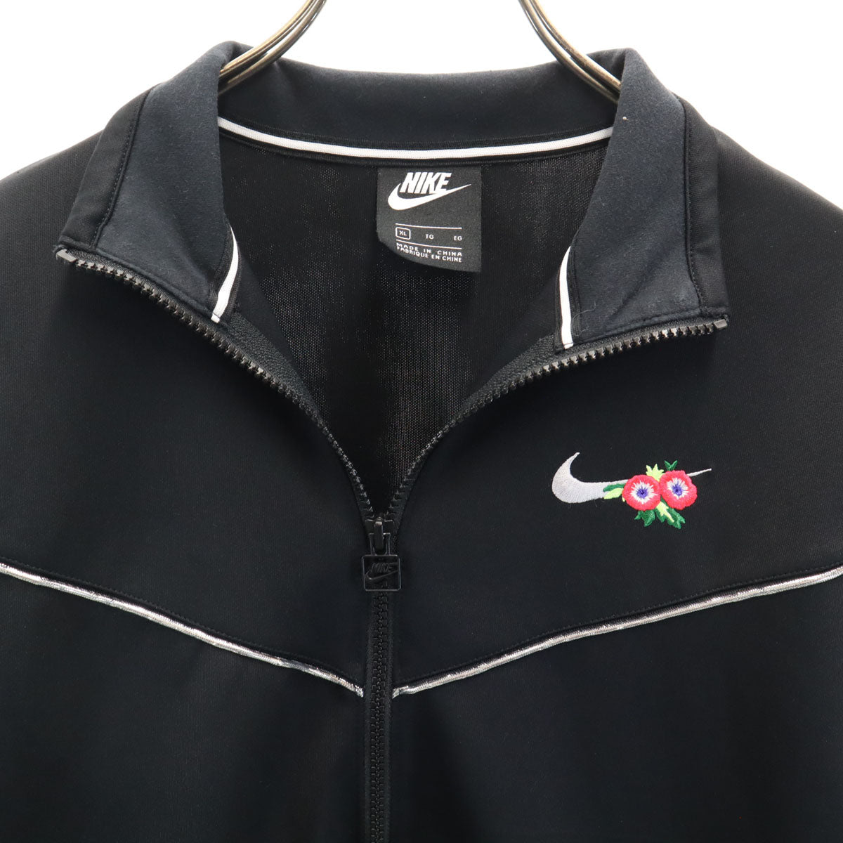 NIKE ナイキ ショート丈 トラックジャケット XL ブラック トレーニング ジャージ レディース