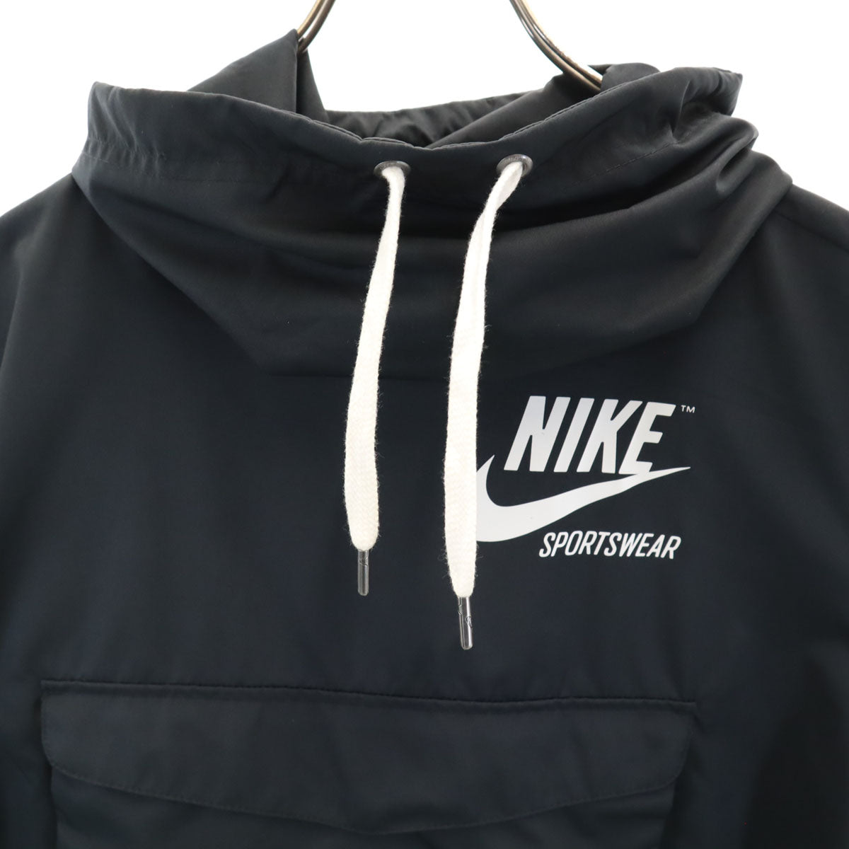 NIKE ナイキ アノラック プルオーバー ジャケット L ブラック ウィンドブレーカー レディース