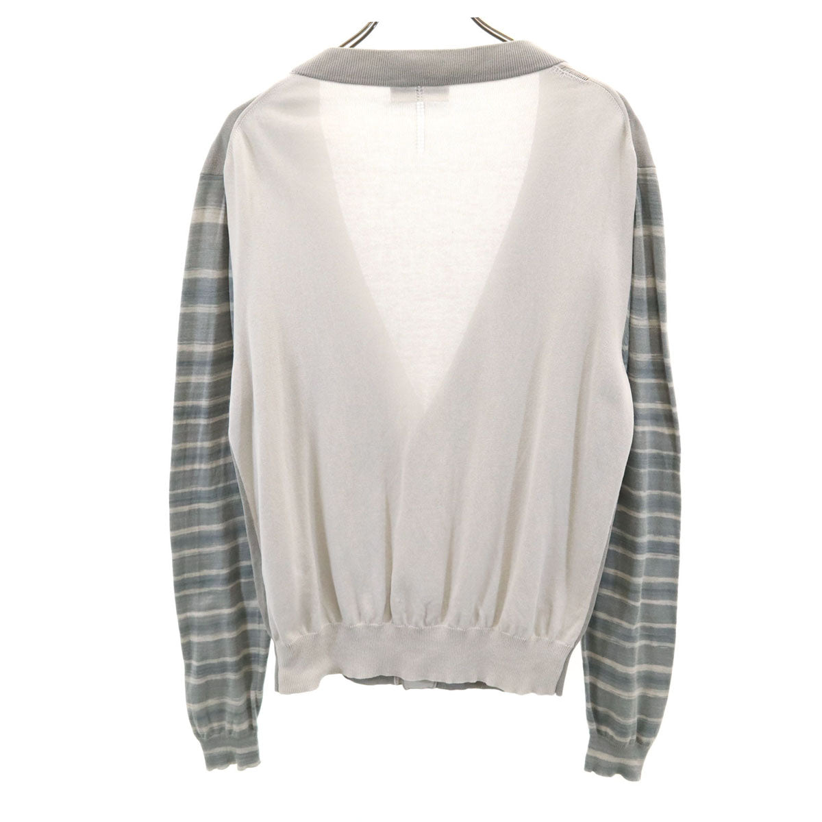 VIKTOR&ROLF ヴィクターアンドロルフ イタリア製 長袖 コットンニット Vネック カーディガン M グレー系 メンズ