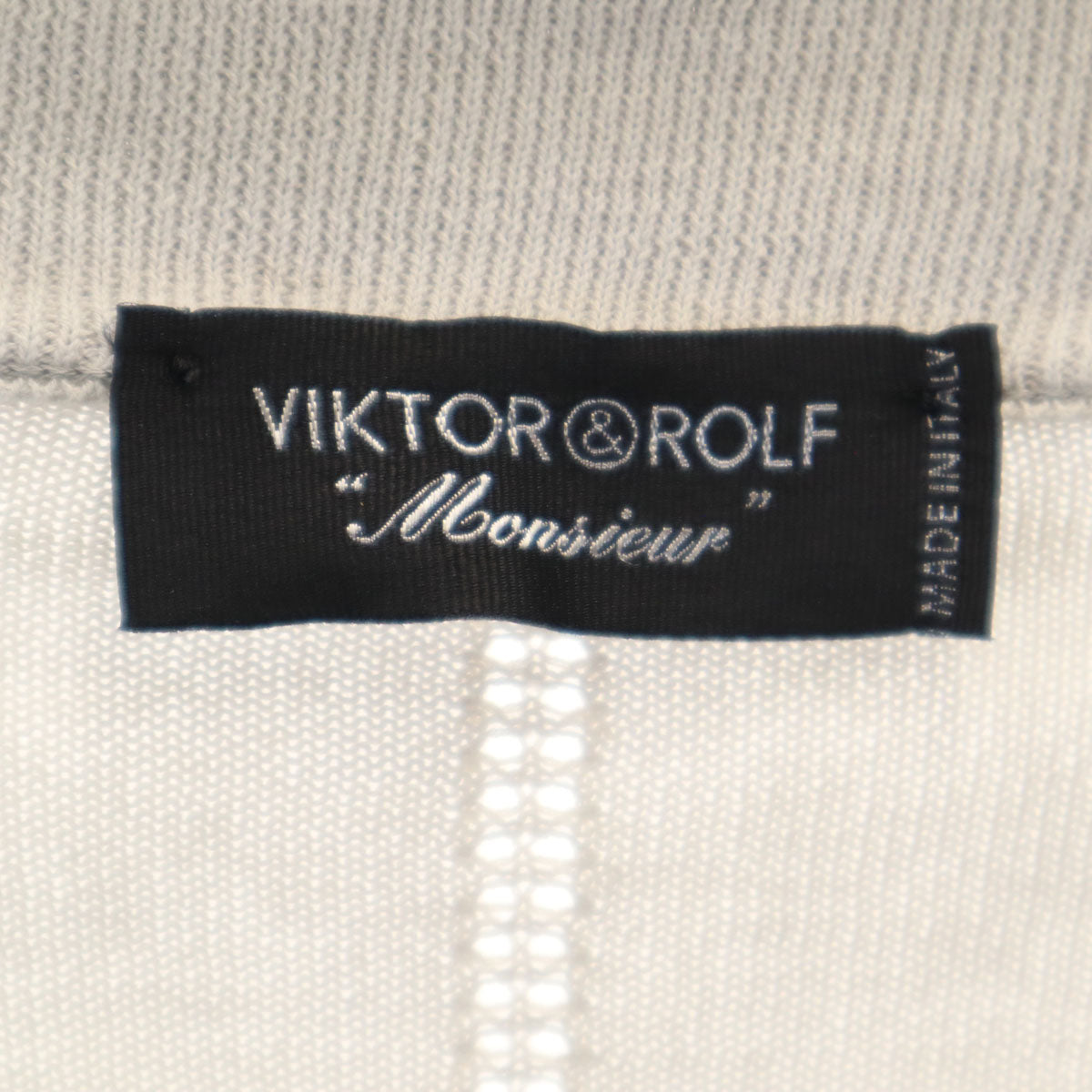 VIKTOR&ROLF ヴィクターアンドロルフ イタリア製 長袖 コットンニット Vネック カーディガン M グレー系 メンズ