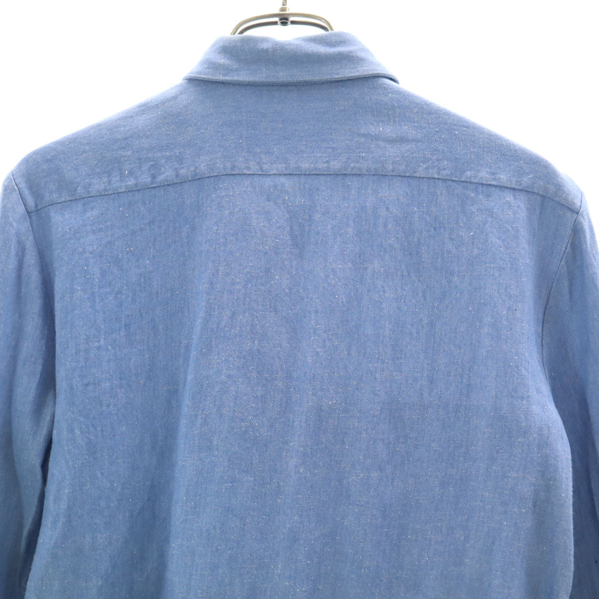 CELINE セリーヌ 長袖 ツートンカラー デニムシャツ 36 ライトブルー レディース