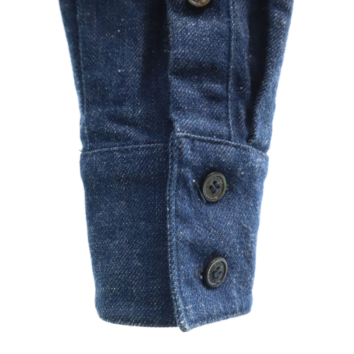 CELINE セリーヌ 長袖 ツートンカラー デニムシャツ 36 ライトブルー レディース