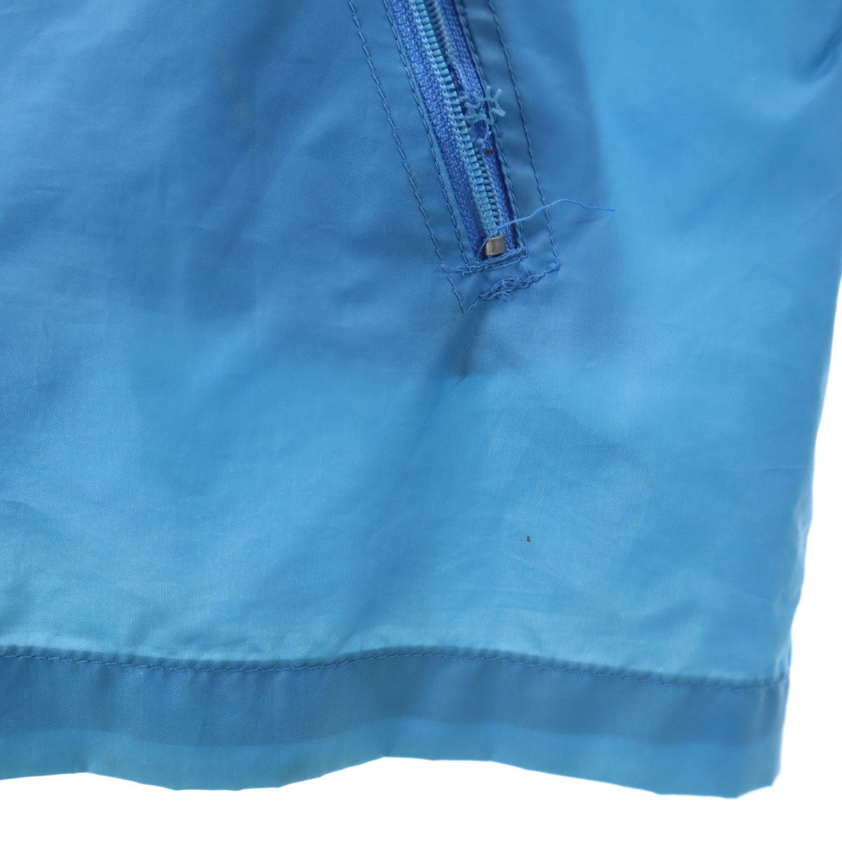 adidas アディダス 80s ヴィンテージ 万国旗タグ トレフォイルロゴ ナイロンジャケット 40 ネイビー フード付き メンズ