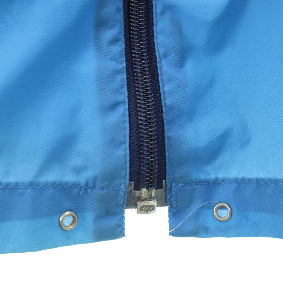 adidas アディダス 80s ヴィンテージ 万国旗タグ トレフォイルロゴ ナイロンジャケット 40 ネイビー フード付き メンズ