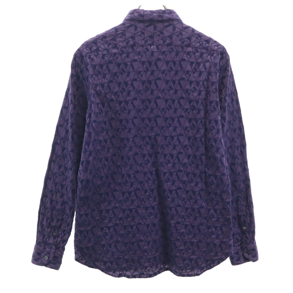 LANVIN en Bleu ランバンオンブルー 日本製 総柄 長袖 シャツ 48 パープル メンズ