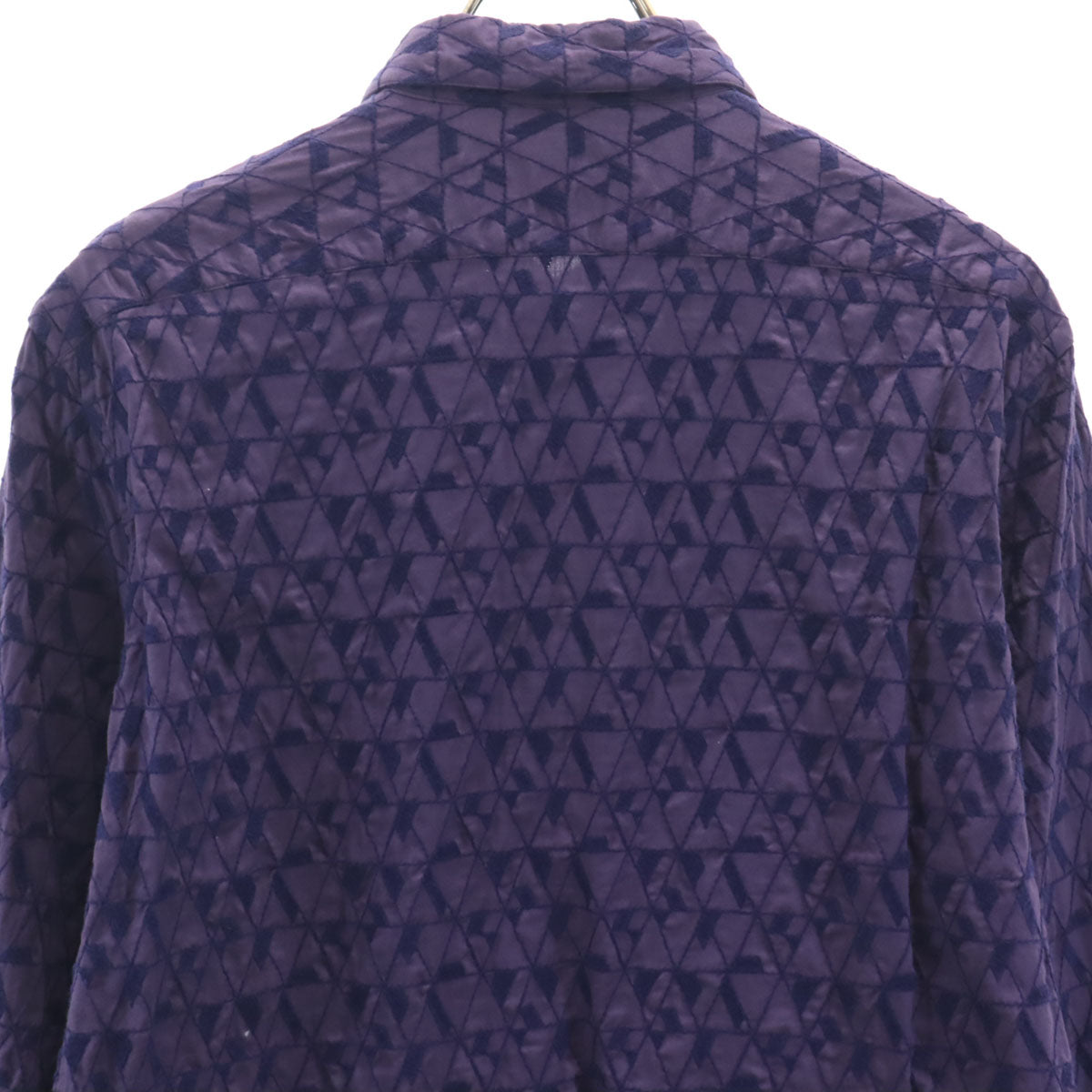 LANVIN en Bleu ランバンオンブルー 日本製 総柄 長袖 シャツ 48 パープル メンズ