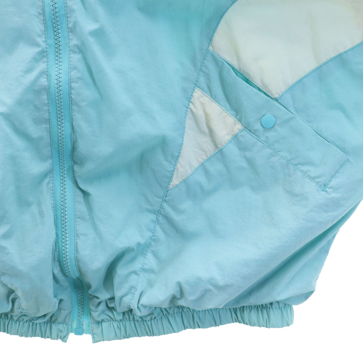 NIKE ナイキ 90s オールド 銀タグ ナイロンジャケット XL ライトブルー スウォッシュ レディース