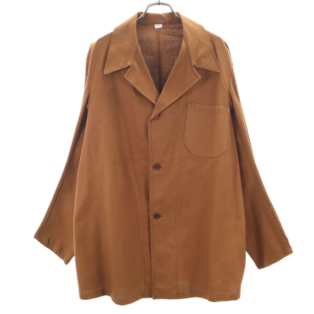 VINTAGE ヴィンテージ 70s オープンカラー ワークジャケット ブラウン メンズ
