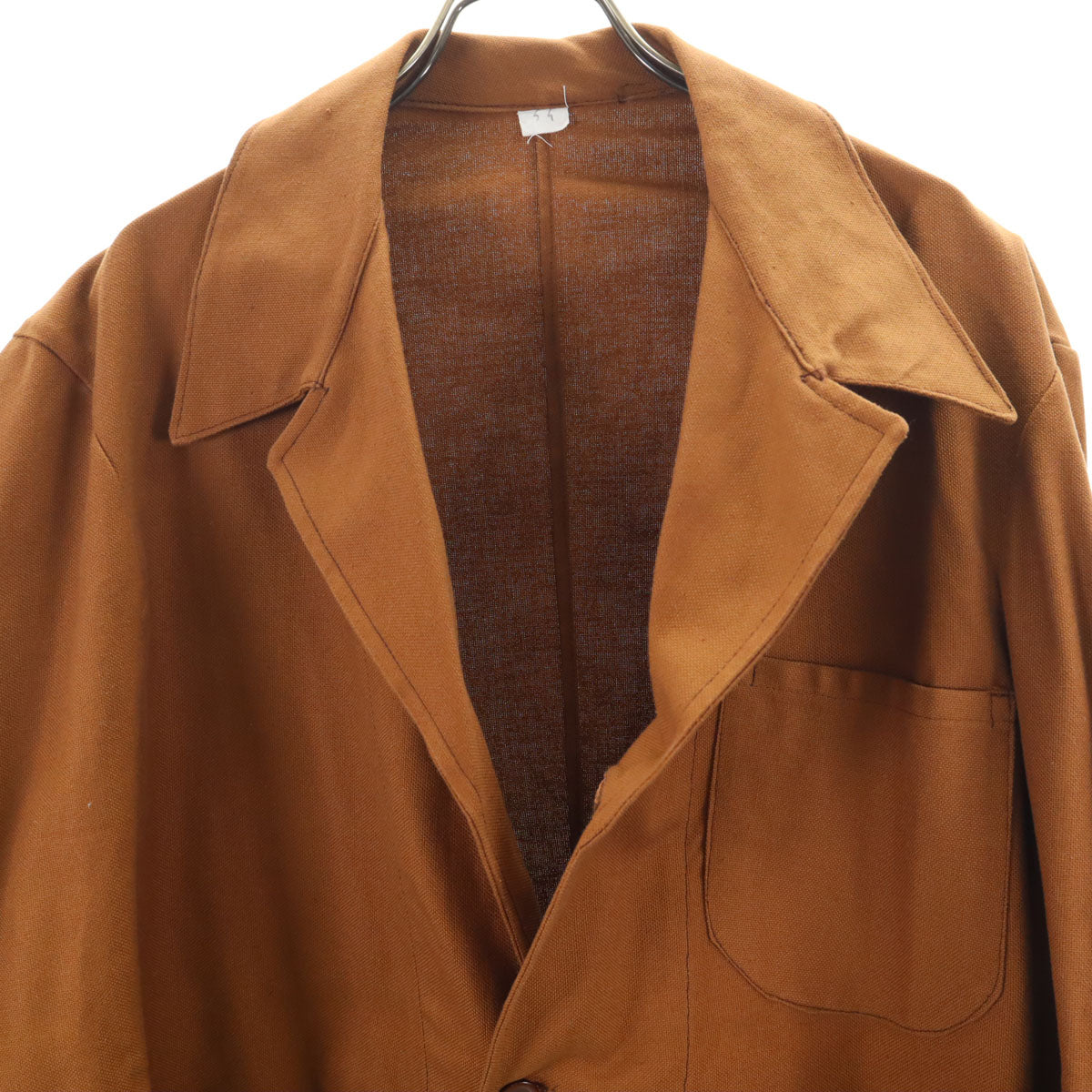 VINTAGE ヴィンテージ 70s オープンカラー ワークジャケット ブラウン メンズ