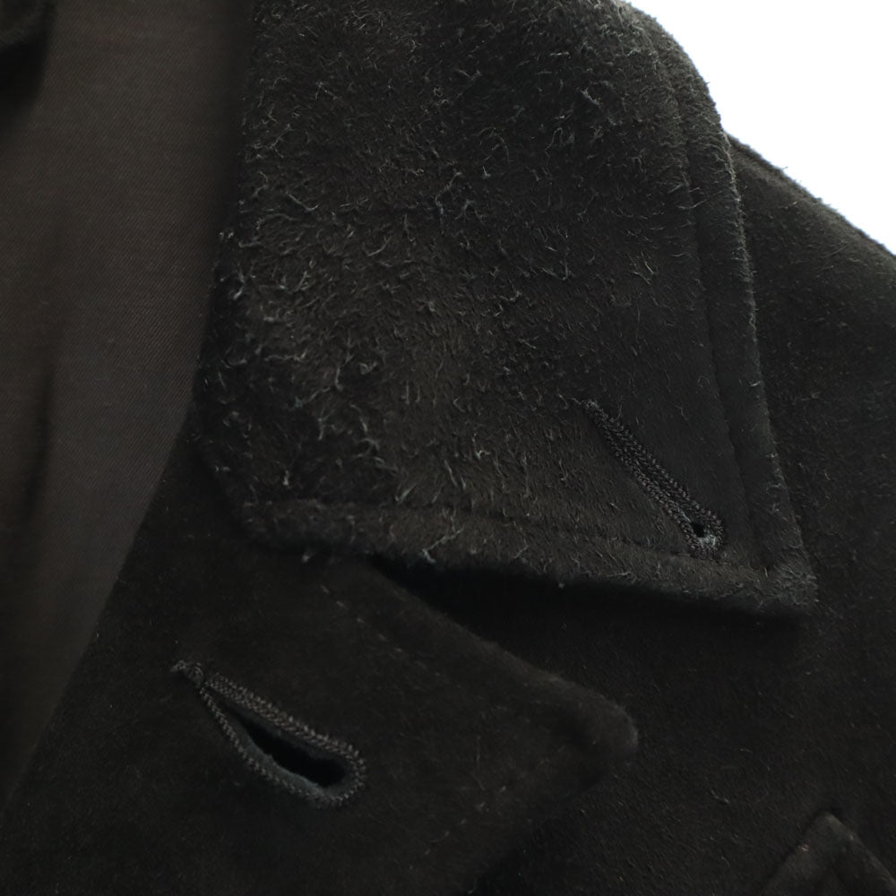 コモリ 日本製 スエードレザー ミリタリージャケット 1 ブラック COMOLI 鹿革 メンズ